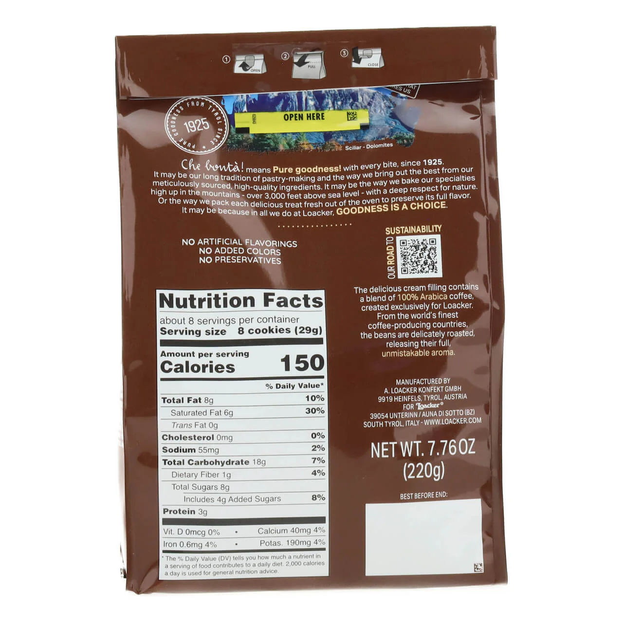 Quadratini Espresso, Creme-Filled Wafer Cookies, 7.76 oz. Bag - Image 2