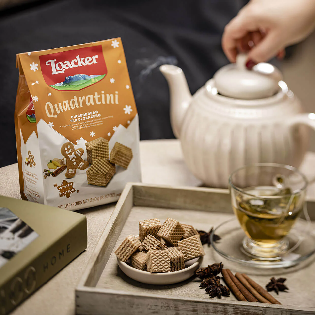Quadratini Gingerbread, Creme-Filled Wafer Cookies, 8.82 oz. Bag - Image 4